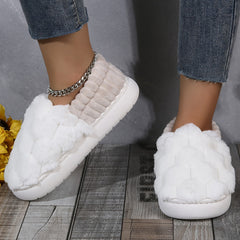 Cozy Plaid Slip-on Slippers - Plush Lining & Anti-Slip Sole - Ideal for Indoor Comfort
