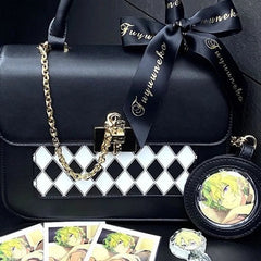 INGVN Cute Lolita Party Itabag Summer Kawaii Japanese Sweet Bow-knot Handbags for Women White PU Leather Messenger Bag