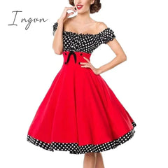 Ingvn - Vintage Dress New Women Dress+Cape Retro Rockabilly 50s Style Two Piece Black Dress Elegant Ladies fashion Midi Dresses