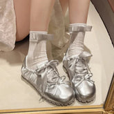 Ingvn Luxury Designer Women Sneakers Flats Shoes Fashion Comfort Lace Up Non Slip Flats Ladies Outdoor Walk Shoes
