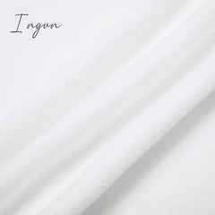 Ingvn - Women's Lounge Sets 2 Pieces Solid Color Fleece Pajama V Neck Long Sleeve for Fall Winter White S 3XL
