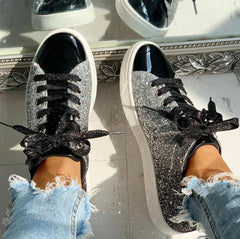 Sneakers Bling Luxury Shoe Glitter Casual Female Breathable Lace Up Outdoor Sport Women Vulcanize Shoes Zapatos De Mujer