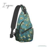 Ingvn - Vincent Van Gogh Almond Blossom Sling Chest Bag for Women Crossbody Backpack Travel Shoulder Bags Waterproof Daypack for Hiking