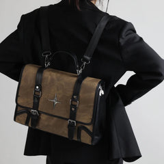 INGVN 2024 New Trendy Fashion Students Schoolbags High-capacity Preppy Women Shoulder Handbags Vintage Y2k Aesthetic Star Backpacks