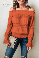 Ingvn - Flounce Design Dusty Blouse (7 Colors)