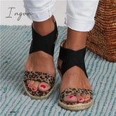 Ingvn - Summer Round Toe High Heel Wedge Casual Ladies Sandals