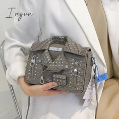 Ingvn - Fashion Jacket Design Crossbody Bag Rivet Clothes Shape Women Handbag Purse Brand Designer Lady Shoulder Bags Luxury Women's Bag