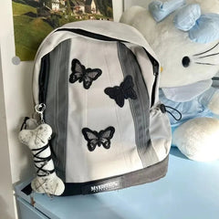 Ingvn Y2k Gothic Womens Backpack Butterfly Patchwork Student School Backpacks Large Capacity Vintage Fashion Designer Luxury Bag