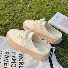 Ingvn Shoes Mules Women's Slippers and Ladies Sandals Job Off White Summer Rubber Slides High Up To 5cm Heel with Bow Round Toe F