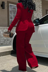 Ingvn - Casual Patchwork Contrast Square Collar Regular Jumpsuits