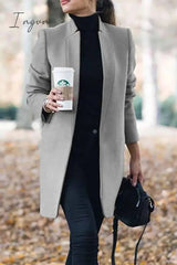 Ingvn - Stand-up Collar Elegant Coat (6 Colors)