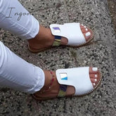 Ingvn - Casual Mixed Color Flat Slippers
