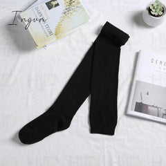 Ingvn - NEW Knee Socks Women Cotton Thigh High Over The Knee Stockings For Ladies Girls Warm 80cm Super Long Stocking Sexy Medias