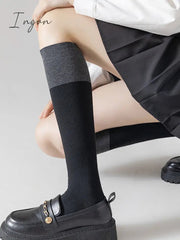 Ingvn - Casual Contrast Color Socks Accessories