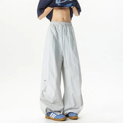 Unisex Pants Wide Leg Athletic Lounge Pants Spring Summer Lightweight Stretch Waist Casual Sportswear Joggers Loose Thin Comfort
