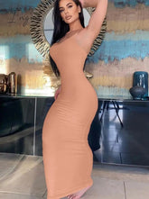 Ingvn - Summer Dresses For Women White Bodycon Slip Maxi Dress for Women's Summer Sexy Party Evening Elegant Backless Birthday Straps Wrap Long Dresses Woman