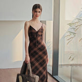 Elegant Retro Casual Maxi Dresses Summer Stripe Bow Halter Dress Straight Slender Dress High Street Party Women's Wear