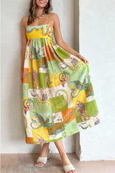 Sexy Vacation Animal Printing Sling Dress Dresses