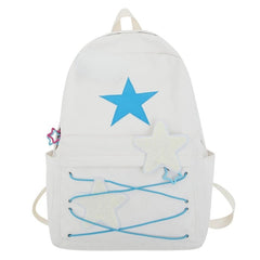 INGVN Korean Sweet All Match Star Backpacks Japanese Women Streetwear Y2k Aesthetic Schoolbags High-capacity Kawaii Backpack Students