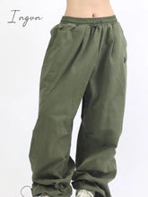 Ingvn - Y2K Women Streetwear Techwear Vintage Cargo Korean Oversized Parachute Pants Men Sweatpants Wide Leg Joggers Trousers Clothes