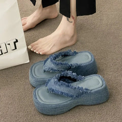 Ingvn Summers Platform Women's Slippers Fashion Elegant Open Toe Wedges Shoes Ladies Casual Outdoor Beach Slides Sandalias Flip Flop