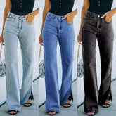Ingvn - Spring Casual Baggy Jeans Women Fashion High Waist Jeans Mom Denim Trousers Overalls Oversize Boyfriend Pants Vintage