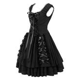 Pphmm alien invasion dress to impress Plus Size Dark Pleated Tutu Medieval Costume Steampunk Victorian Stage Wear