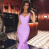Ingvn - New Summer Women White Bandage Dress Sexy Spaghetti Strap Sleeveless Bodycon Club Celebrity Evening Party Lady Dress