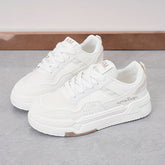 Women's Casual Platform Sneakers, Versatile Lace Up Outdoor Shoes, Comfortable Low Top Skate Shoes plus size