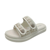 SANR Women Fashion Sandals Summer New Flat Embroidery Size 35-40 Casual Roman Designer Shoes Platform Sandal