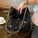 Ingvn Large Capacity Colored Diamond Women's Shoulder Bag Fashion Design Ladies Underarm Bag Simple Soft Female Tote Purse Handbags