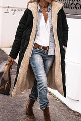Ingvn - Casual Street Solid Patchwork Hooded Collar Outerwear(5 Colors)