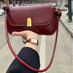 INGVN All Match Ins Vintage Fashion Shoulder Bags Office Lady Korean Chic Simple Handbags Elegant Y2k Women Retro Casual Underarm Bag