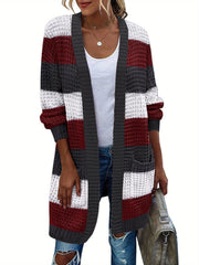New Season Women's Oversized Lantern Sleeve Open Front Chunky Knit Fall Sweater Cardigan with Cozy Outwear Design