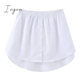 Ingvn - Spring Outfits New Style Womens Fake Shirts Hem Underskirts Elastic High Waist Split Half Slips Skirts Hoodies Sweaters Extender Hemline