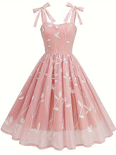 New Women'S Embroidered Mesh Tie-Up Dress