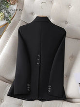 Ingvn - Single Button Blazers for Women 2023 New Spring Long Sleeve Slim Women Blazer Chic Office Ladies Notched Solid Coat