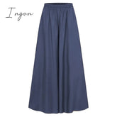 Ingvn - Spring and Summer Plus Size Women's Stretch Belt Wide-Leg Pants Women's Solid Color Wide Full-Length Casual Pants