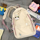 Ingvn Girls Black Travel Waterproof School Bag Women New Nylon Laptop Book Bag Trendy Fashion Cute Female College Backpack Cool