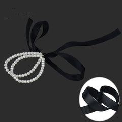 New Fashion Vintage Ribbon Bow Double Layered Anklet for Women Niche Design Charms Party Jewelry Vacation Gifts