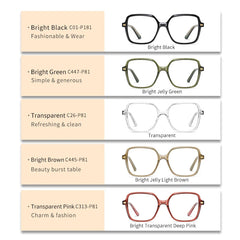 INGVN Women Fashion Acetate Blue Light Blocking Computer Glasses Without Degrees Female Square Eyewear Spectacles Frames