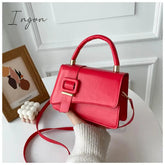Ingvn - 1Pcs PU Leather Women's Handbags Luxury Designer Female Shoulder Bag 2023 New Fashion Candy Color Small Square Bag Messenger Bag