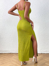 Elegant One-Shoulder Polyester Knit Dress with Side Slit - Stretch Fit Solid Color Gown for Women with Ruched Detail, Perfect for Fall Season