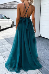 Ingvn- Sexy Solid Lace Mesh V Neck Evening Dress Dresses