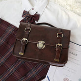 INGVN Japanese Vintage Solid Preppy Backpacks Girls Casual Students All Match Simple Shoulder Bags Women Trendy Y2k Fashion Handbags
