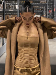 Mesh Backless Summer Vest Female Elegant Luxury Patchwork Strapless Solid Slim Streetwear Inner Sexy Y2k Tank Top Women's