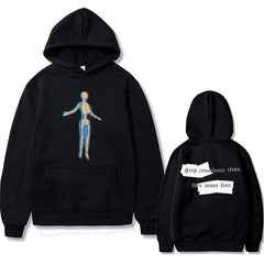 Voguable Hot Sale Fashion Creativity Design Skeleton Graphic Print Hoodie Men Women Fleece Cotton Hoodies Man Hip Hop Style Sweatshirt