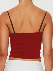 Stylish Bow-Tie Cami Top for Women - Soft Stretchy Polyester Blend, Machine Washable, Breathable, and Comfortable - Perfect for Spring, Summer, and Fall Seasons
