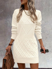Women's Long Sleeve Short Sweater Dress Chunky Ribbed Knit Tunic Pullover Oversized Fall Sweaters