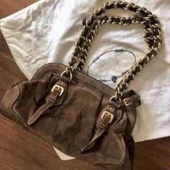 Ingvn Women Vintage Shoulder Bags High Quality Chain Handbag Large Capacity Luxury Design Soft Brown Square Bags Female Tote Boston